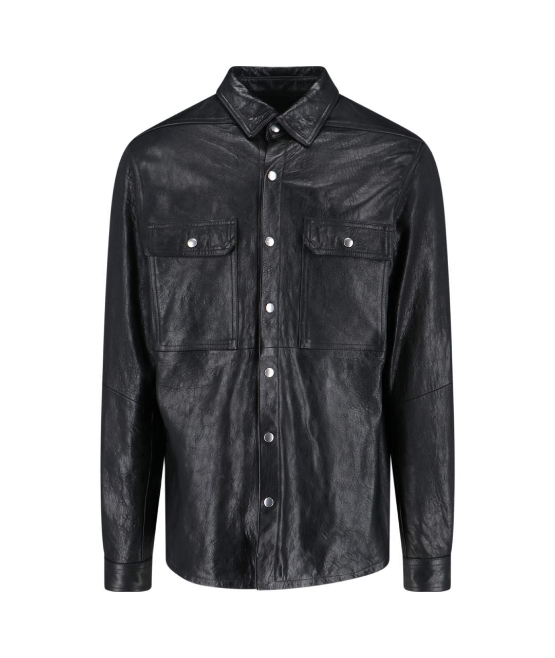 RICK OWENS Черная кожаная куртка, фото 1