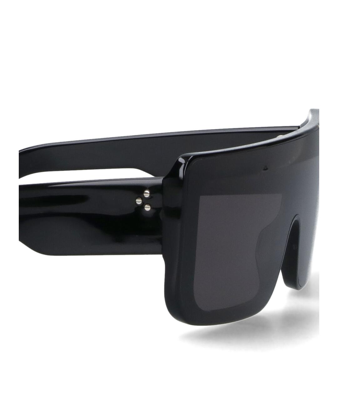 RICK OWENS Черные пластиковые солнцезащитные очки, фото 3