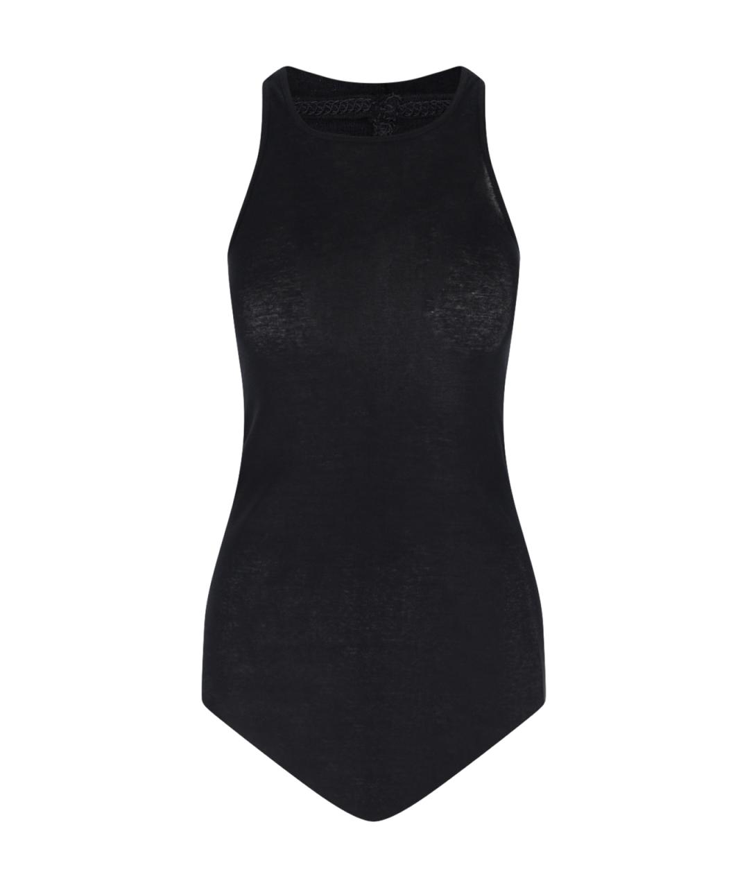 RICK OWENS Черная хлопковая майка, фото 1