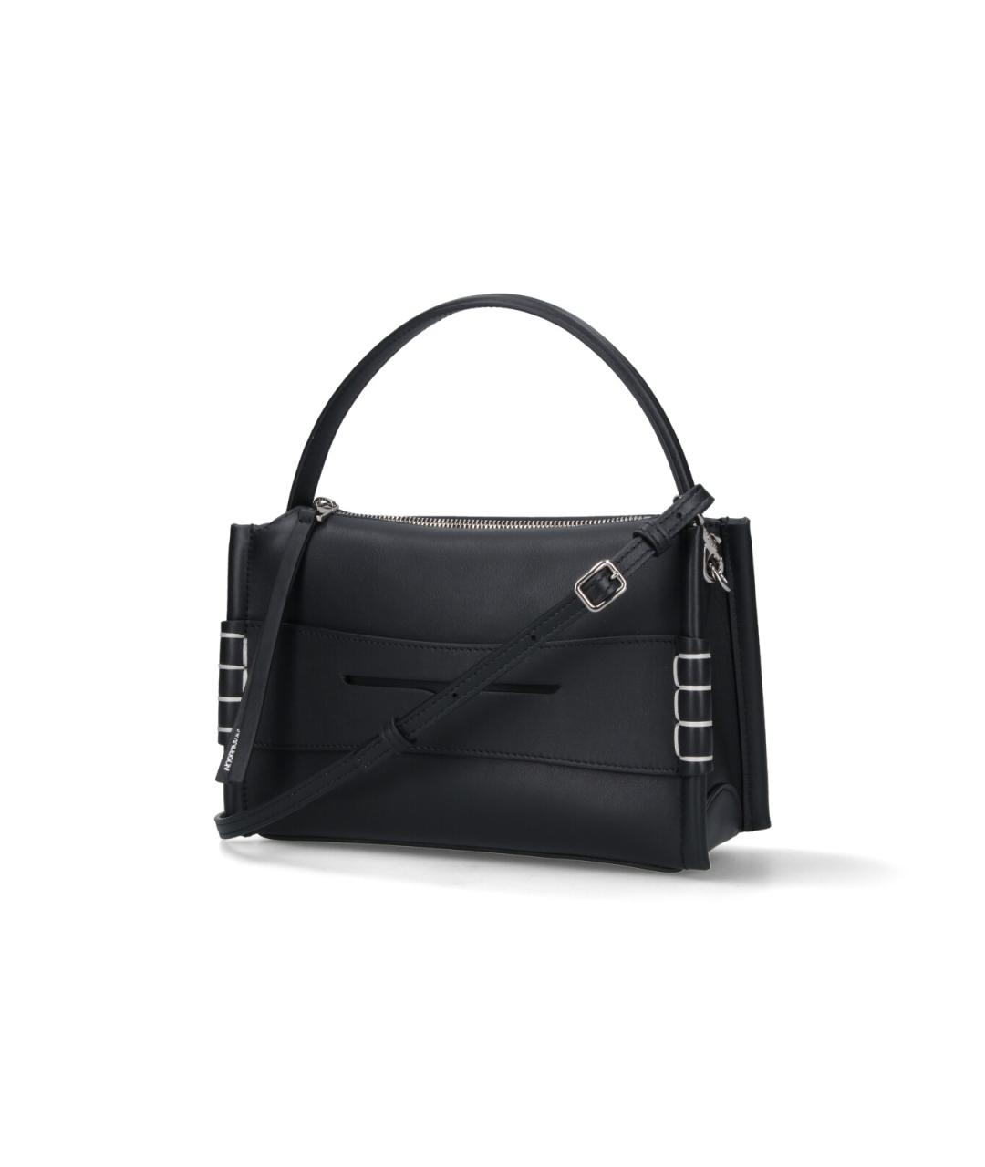 J.W.ANDERSON Черная кожаная сумка с короткими ручками, фото 2