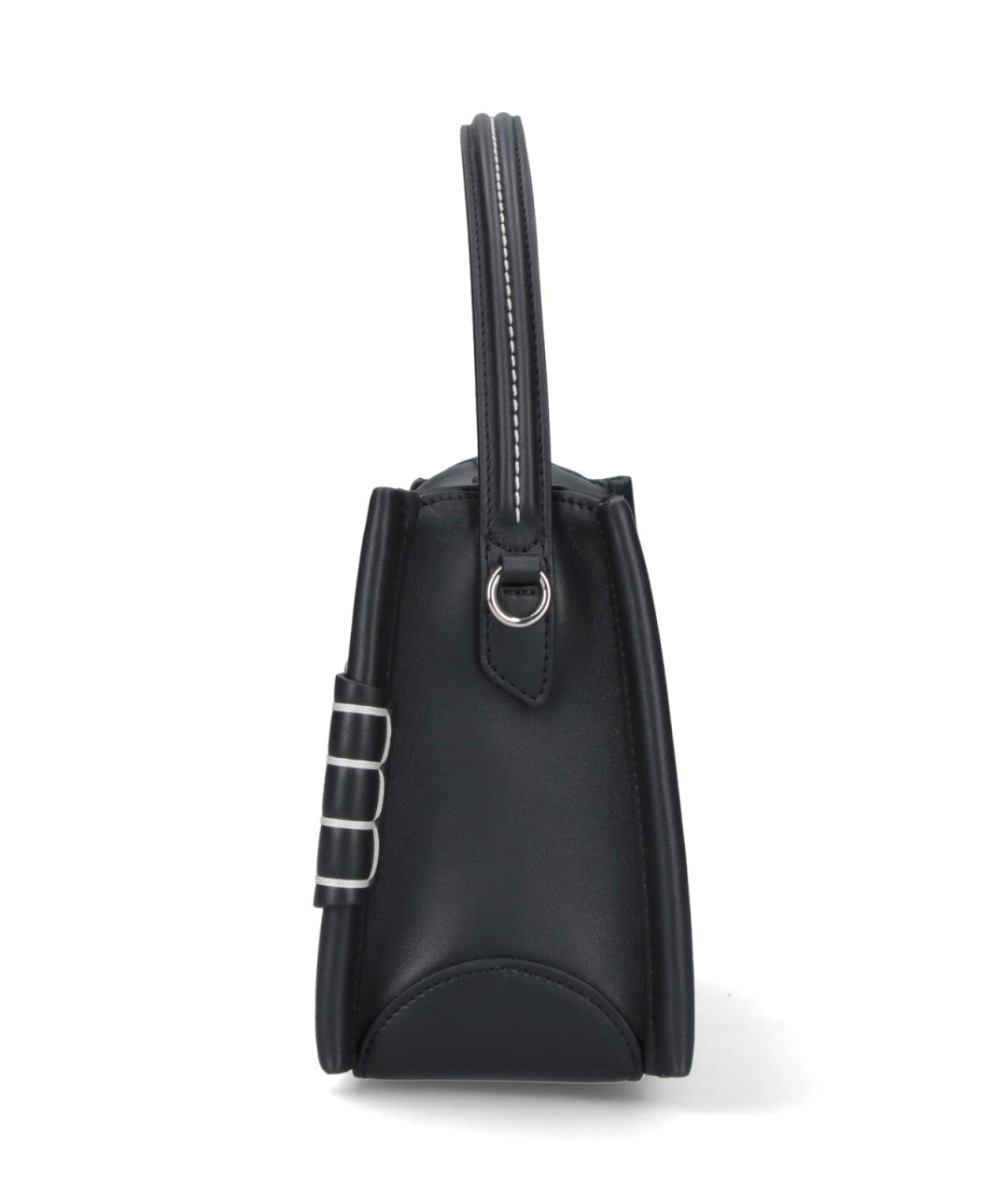 J.W.ANDERSON Черная кожаная сумка с короткими ручками, фото 5