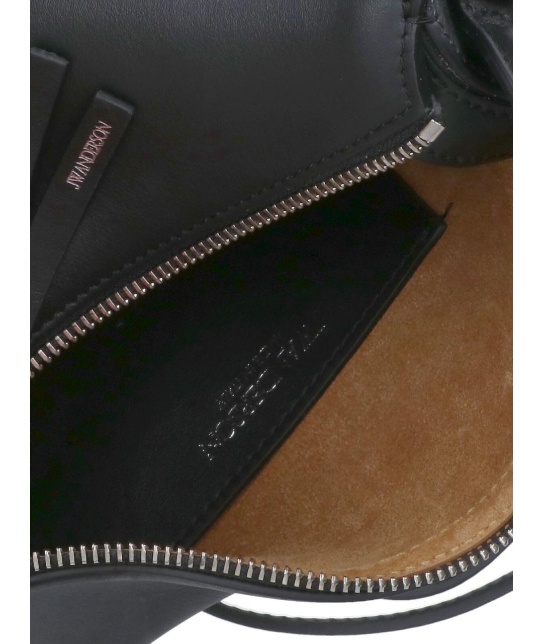 J.W.ANDERSON Черная кожаная сумка с короткими ручками, фото 4