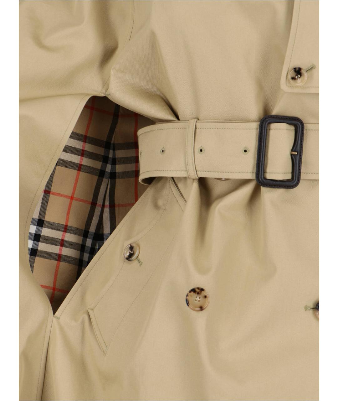 BURBERRY Бежевый хлопковый тренч/плащ, фото 3