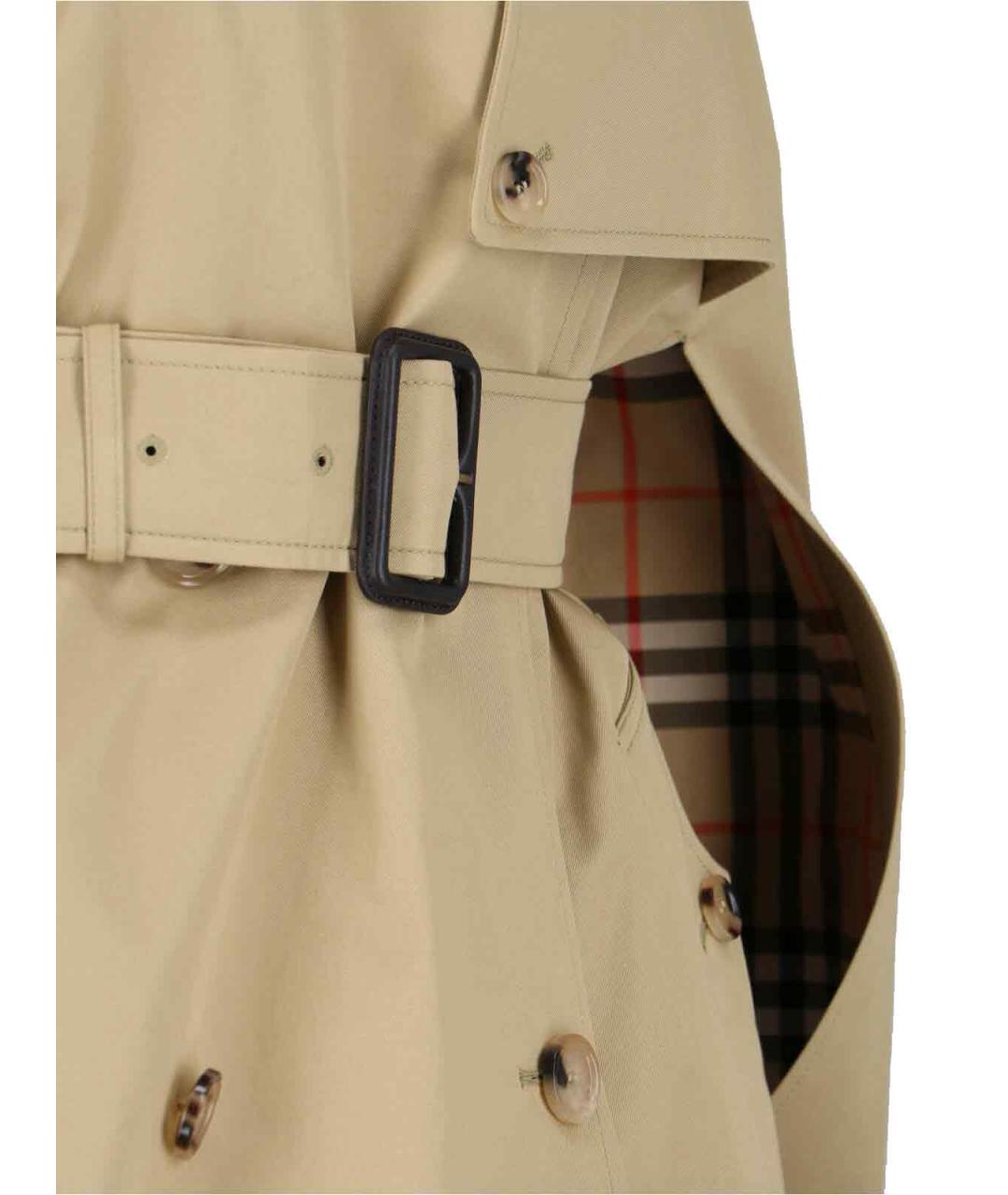 BURBERRY Бежевый хлопковый тренч/плащ, фото 5