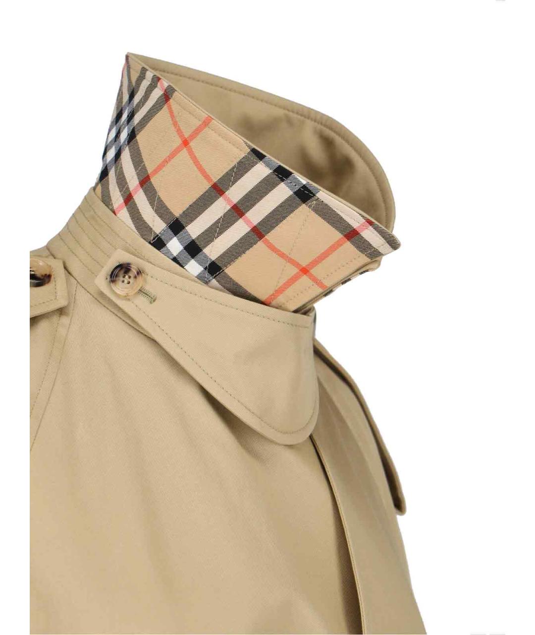 BURBERRY Бежевый хлопковый тренч/плащ, фото 4