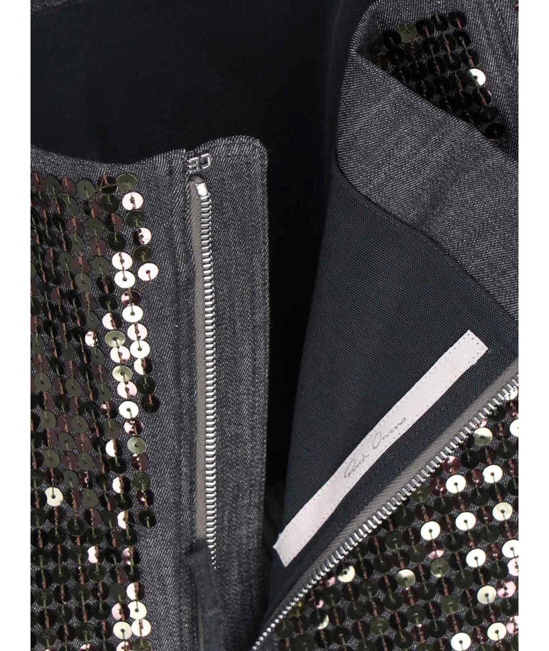 RICK OWENS Черное хлопковое вечернее платье, фото 4