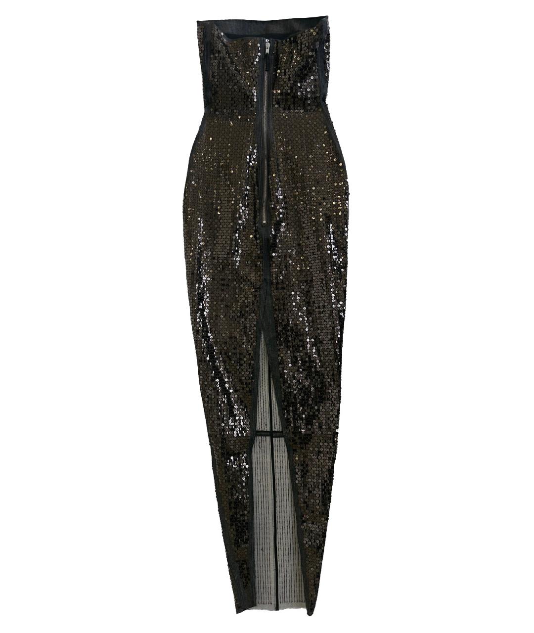 RICK OWENS Черное хлопковое вечернее платье, фото 2