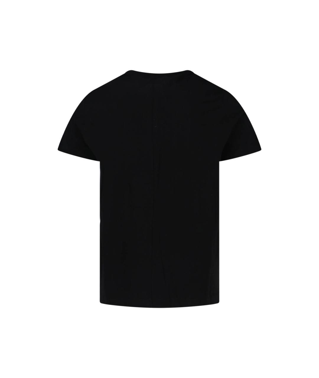 RICK OWENS Черная хлопковая футболка, фото 2