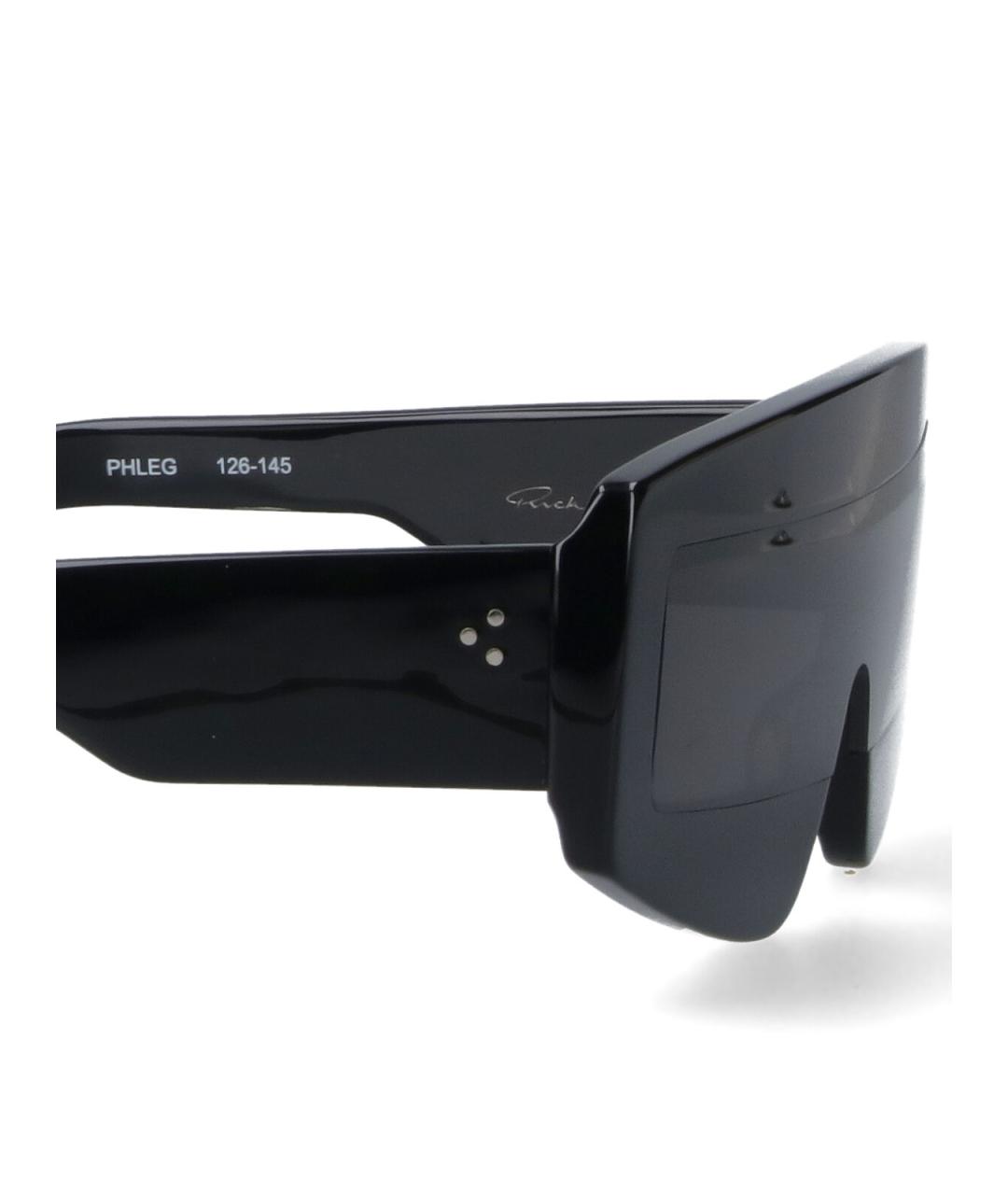 RICK OWENS Черные пластиковые солнцезащитные очки, фото 3