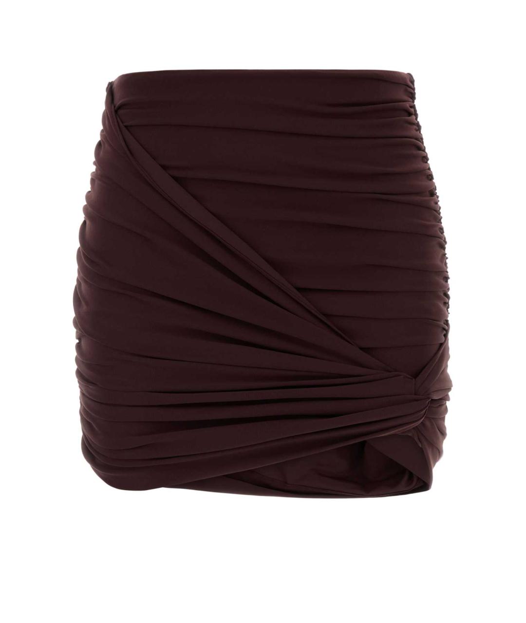 MAGDA BUTRYM Бордовая полиамидовая юбка мини, фото 1