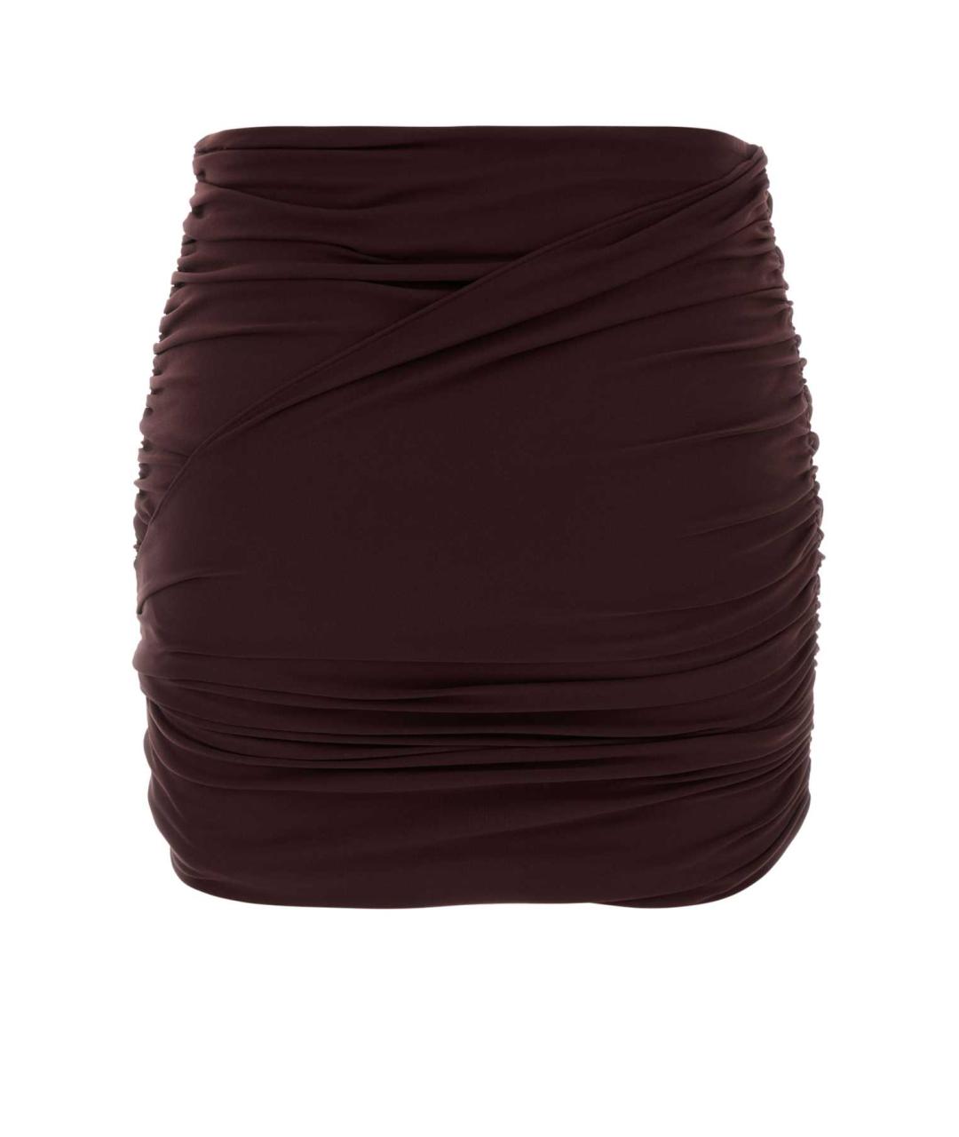 MAGDA BUTRYM Бордовая полиамидовая юбка мини, фото 2