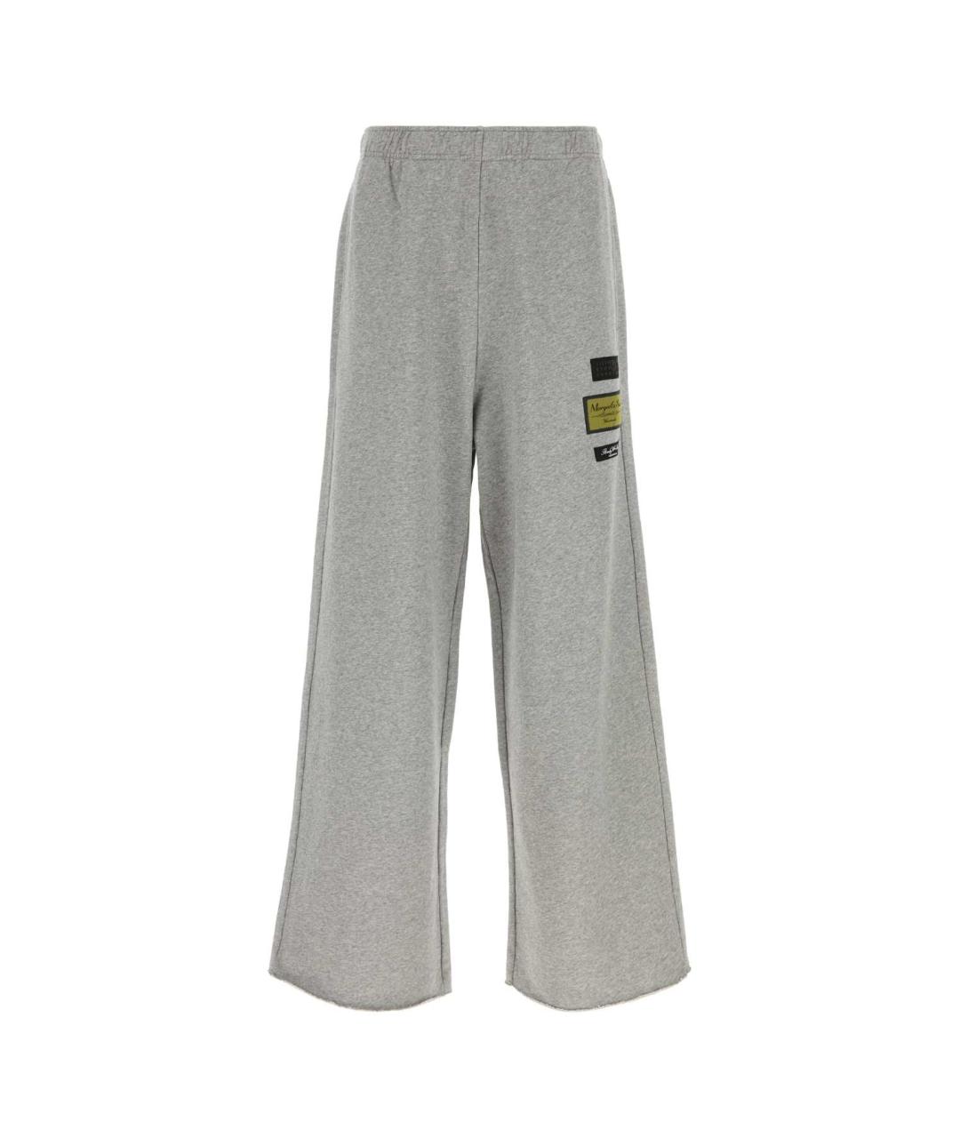 MM6 MAISON MARGIELA Серые хлопковые повседневные брюки, фото 1