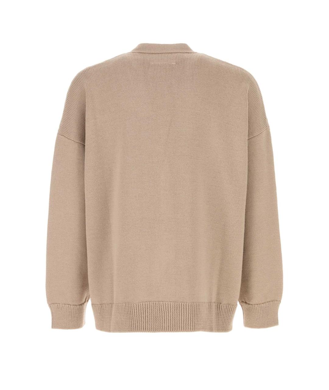 MM6 MAISON MARGIELA Бежевый шерстяной кардиган, фото 2