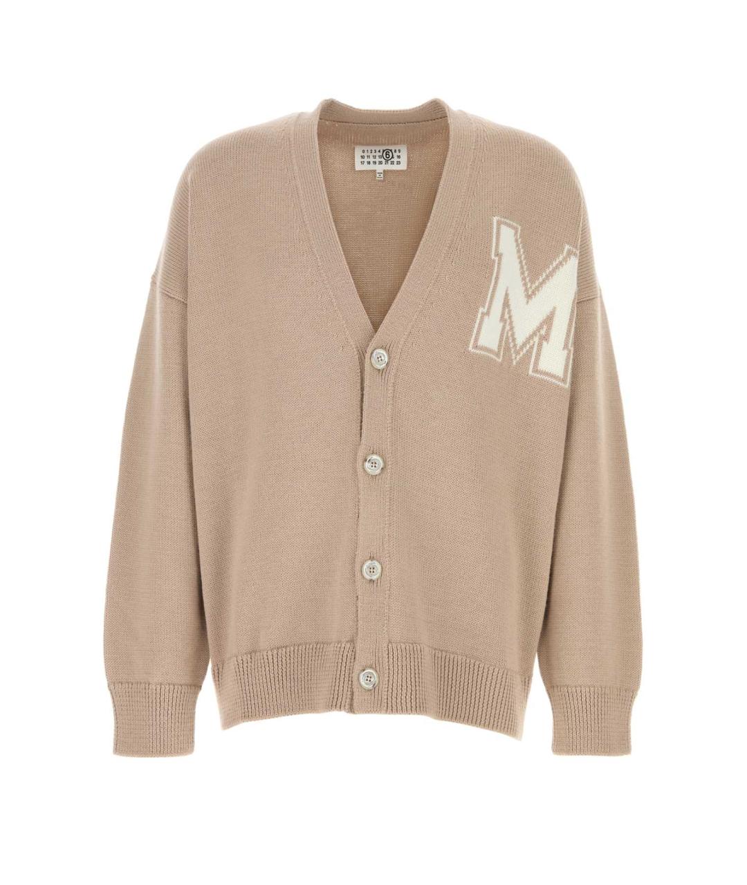 MM6 MAISON MARGIELA Бежевый шерстяной кардиган, фото 1