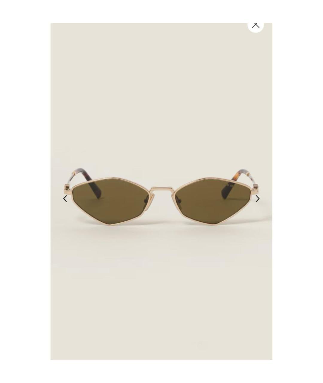 MIU MIU Мульти металлические солнцезащитные очки, фото 4