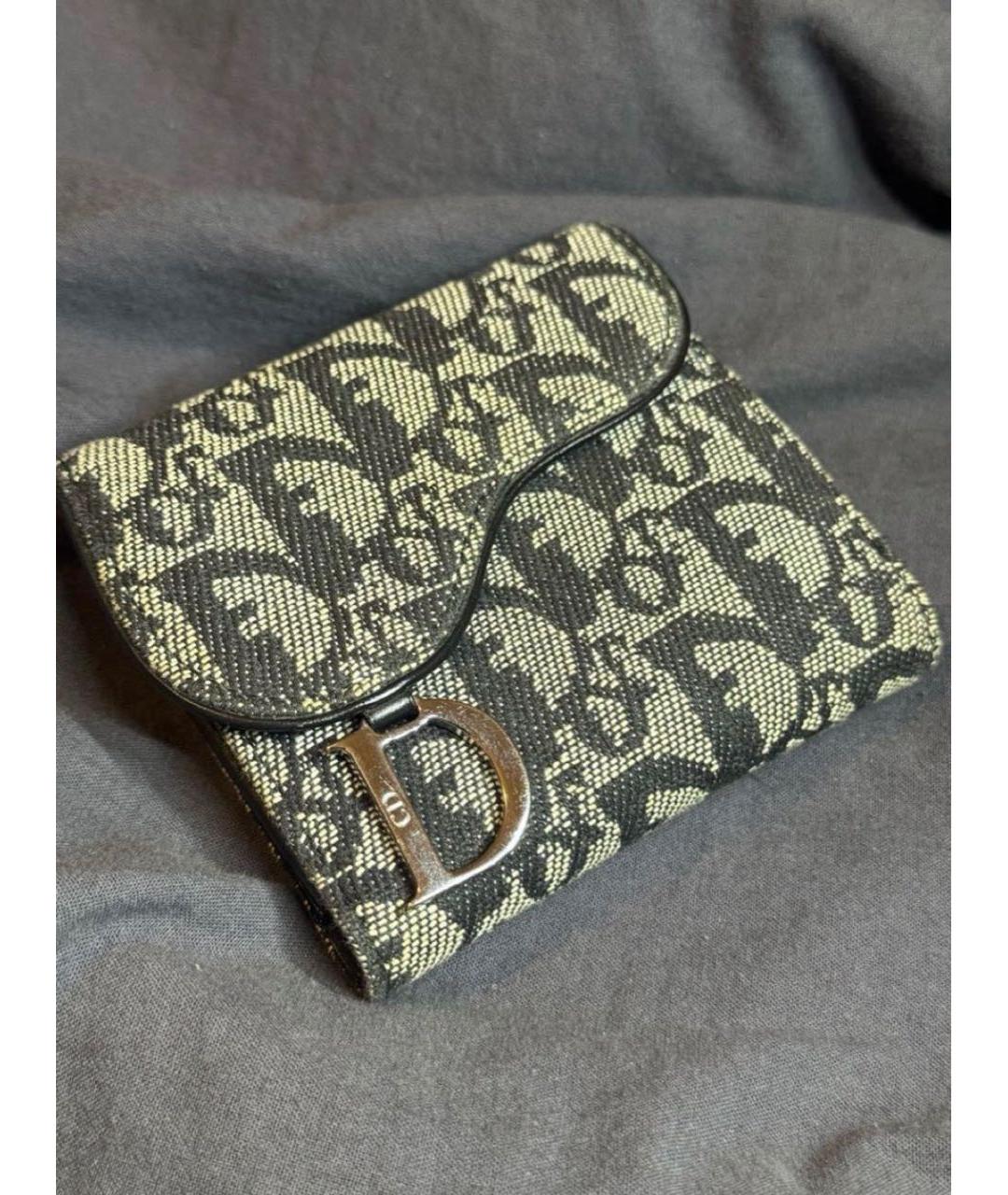 CHRISTIAN DIOR Бежевый кожаный кошелек, фото 2