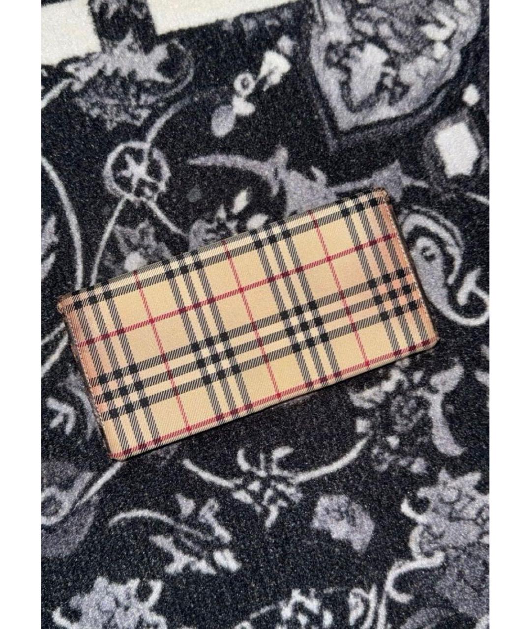 BURBERRY Бежевый кожаный кошелек, фото 3