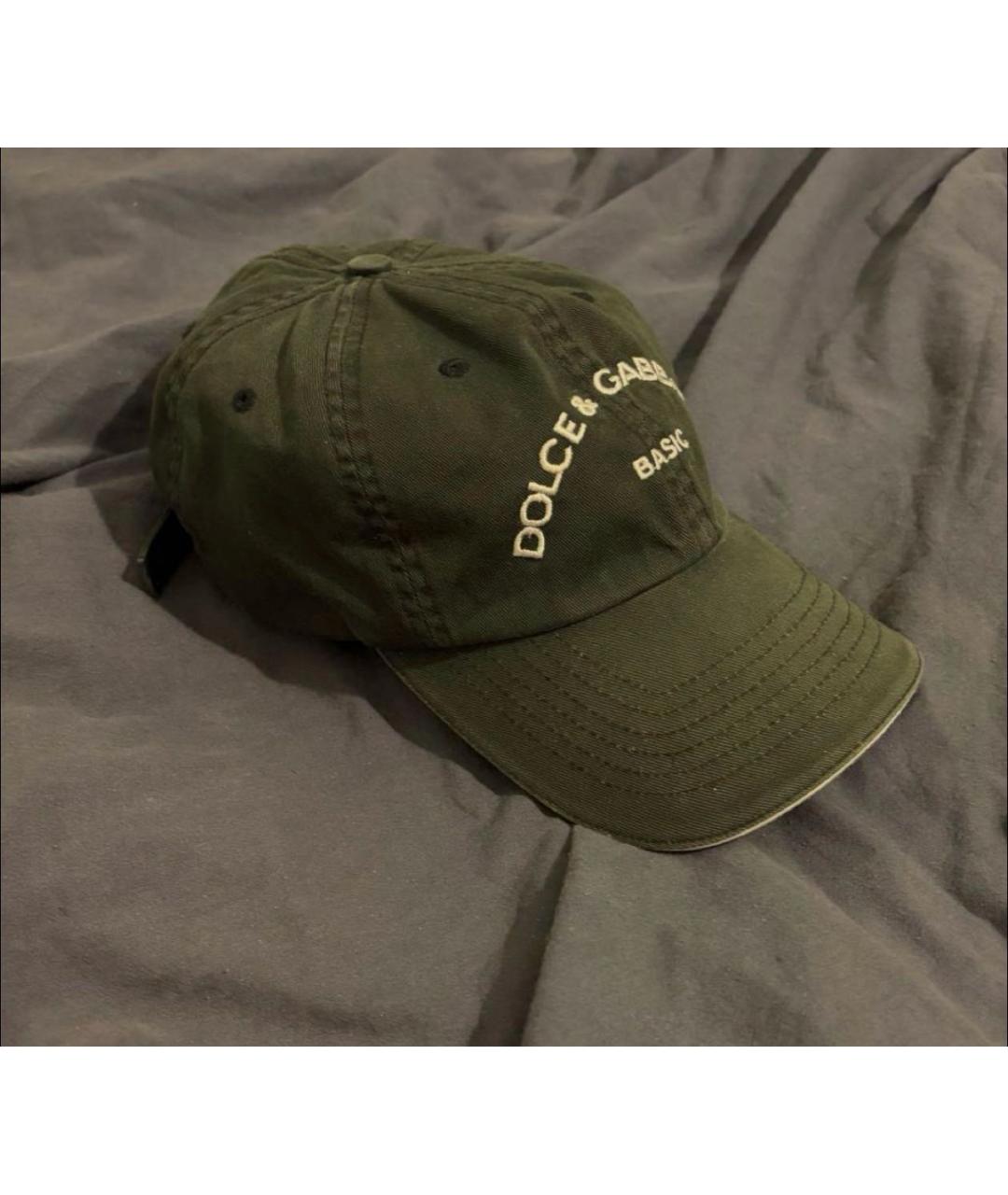 DOLCE&GABBANA Черная хлопковая кепка, фото 2