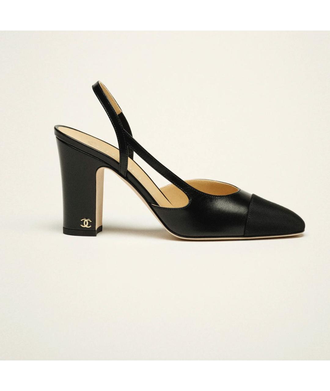 CHANEL Черные кожаные туфли, фото 4