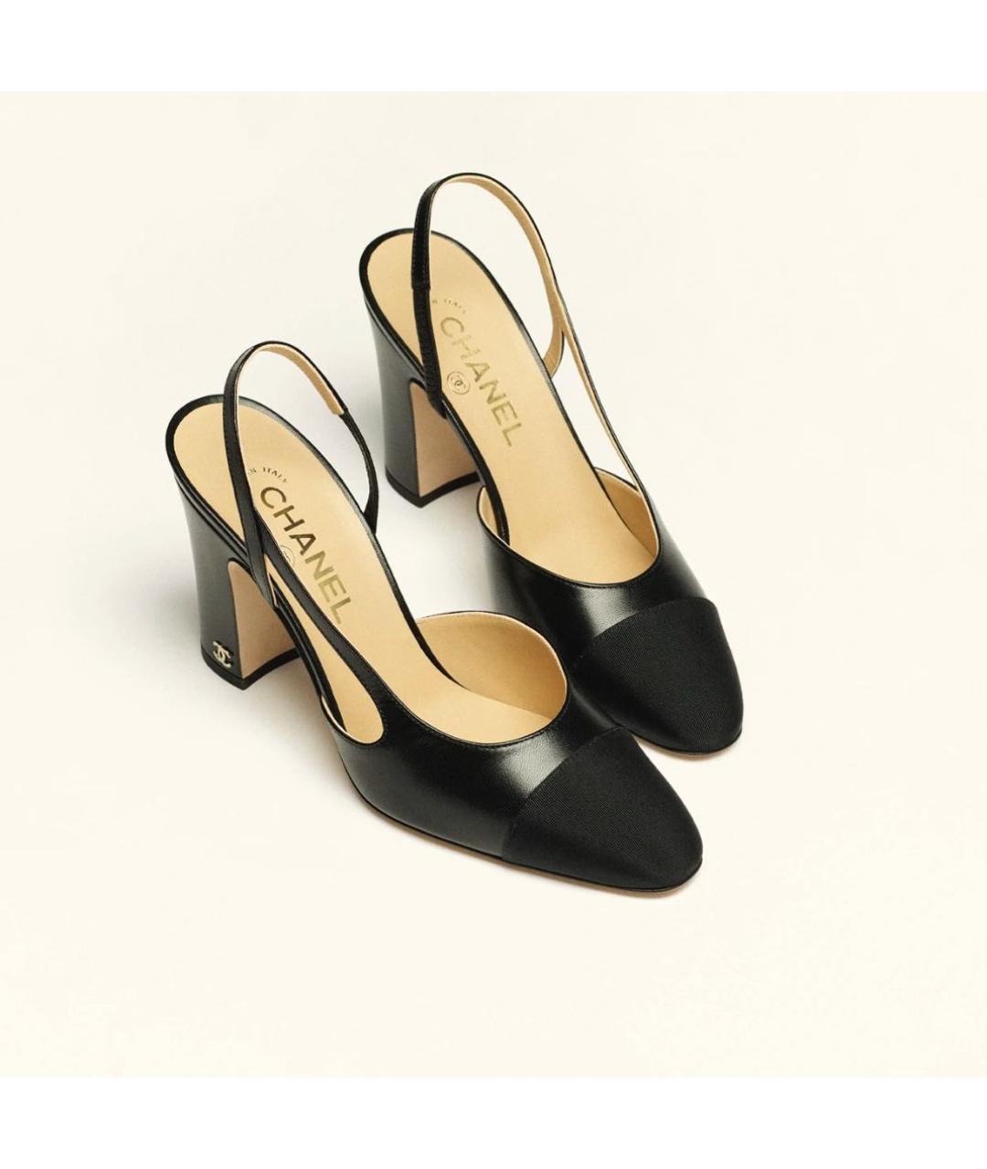 CHANEL Черные кожаные туфли, фото 3