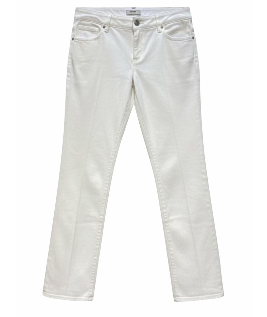 ROBERTO CAVALLI Белые хлопковые прямые джинсы, фото 1