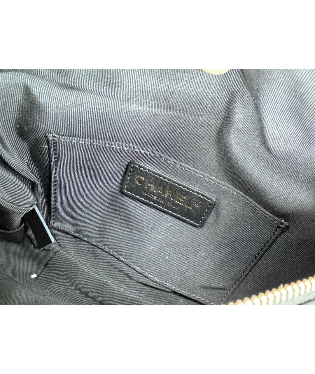 CHANEL Черная кожаная поясная сумка, фото 5