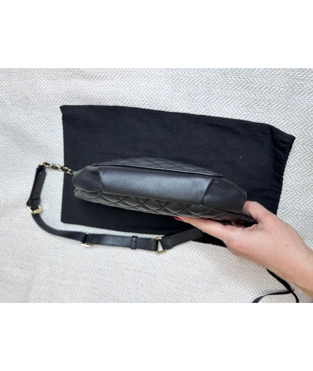 CHANEL Черная кожаная поясная сумка, фото 6