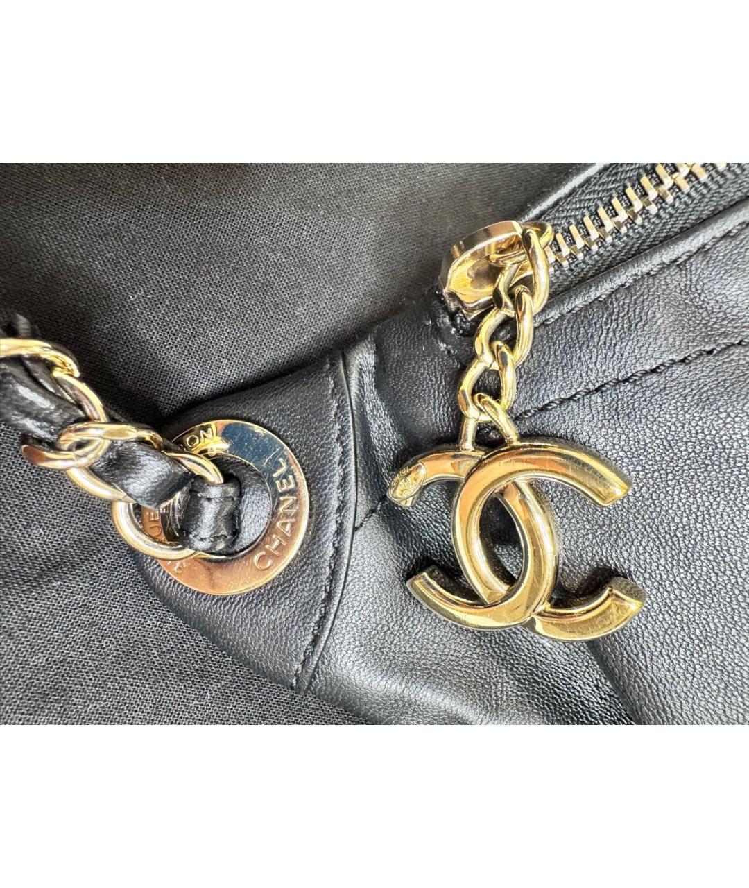 CHANEL Черная кожаная поясная сумка, фото 4