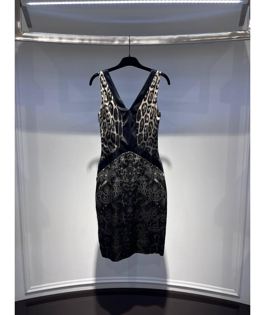 ROBERTO CAVALLI Черное шелковое вечернее платье, фото 3