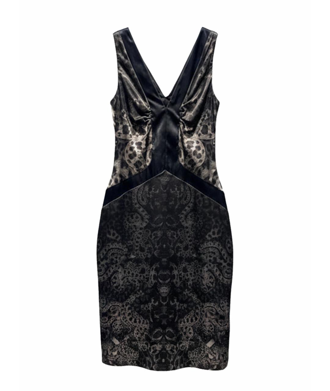 ROBERTO CAVALLI Черное шелковое вечернее платье, фото 1