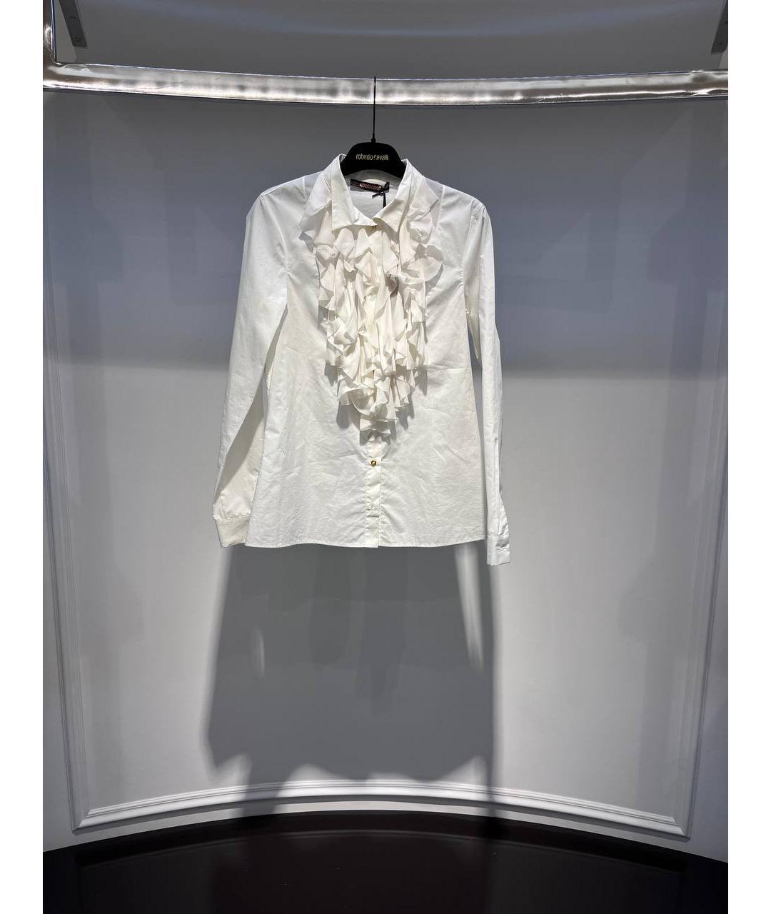 ROBERTO CAVALLI Белая хлопковая блузы, фото 4