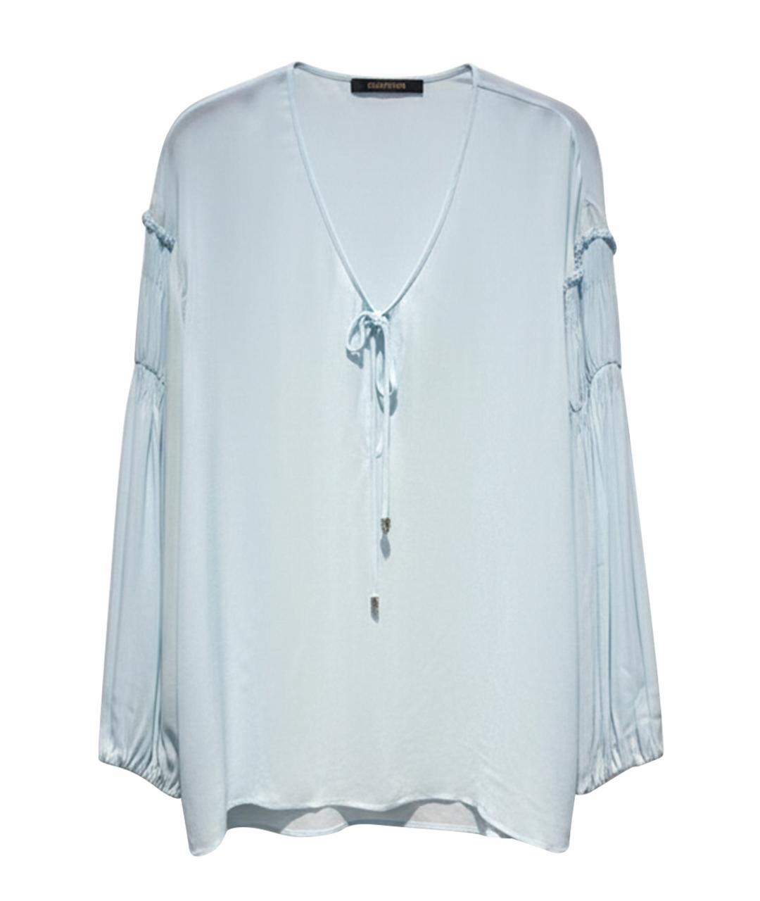 ROBERTO CAVALLI Голубая вискозная блузы, фото 1