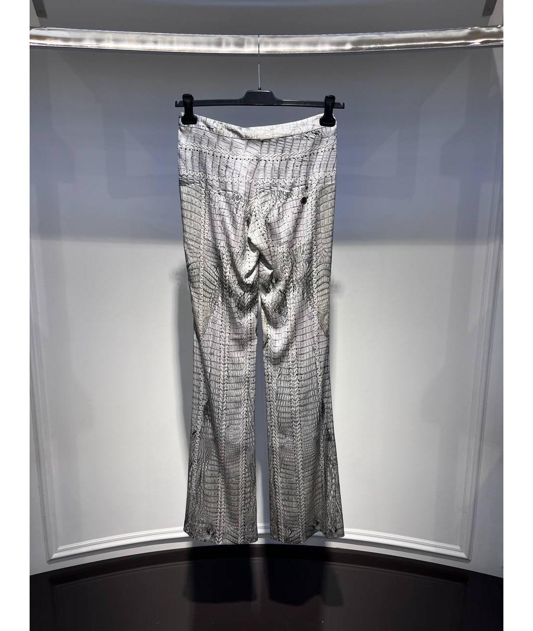 ROBERTO CAVALLI Мульти шелковые брюки широкие, фото 3