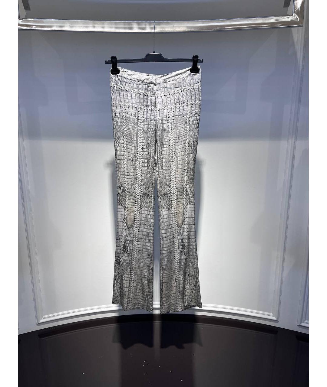 ROBERTO CAVALLI Мульти шелковые брюки широкие, фото 4