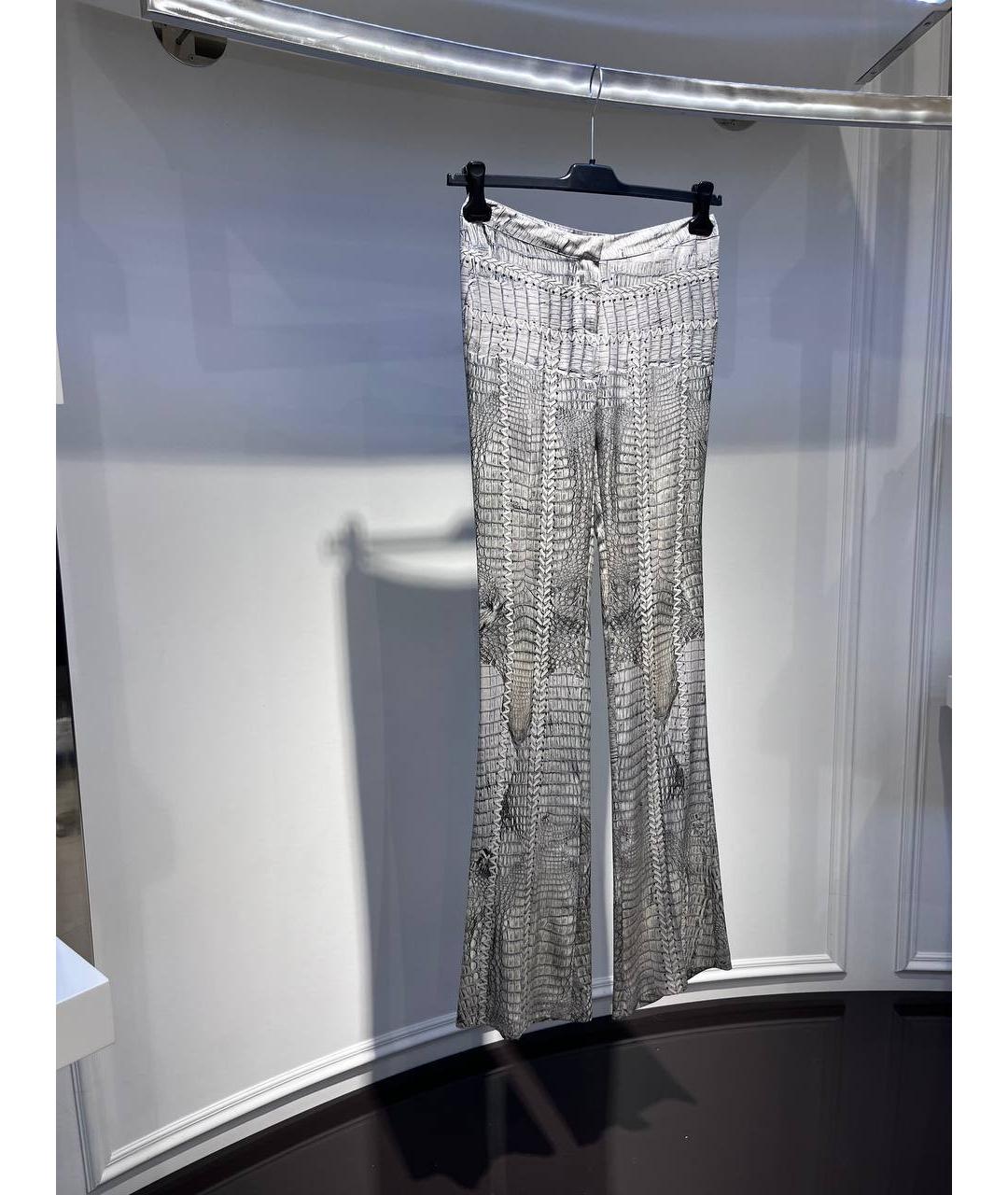 ROBERTO CAVALLI Мульти шелковые брюки широкие, фото 2