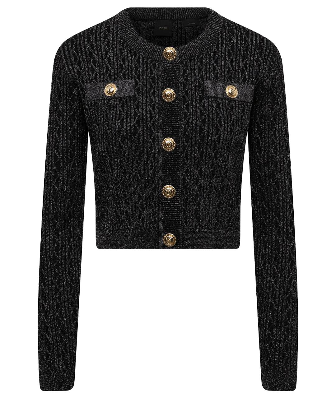 PINKO Черный вискозный кардиган, фото 1