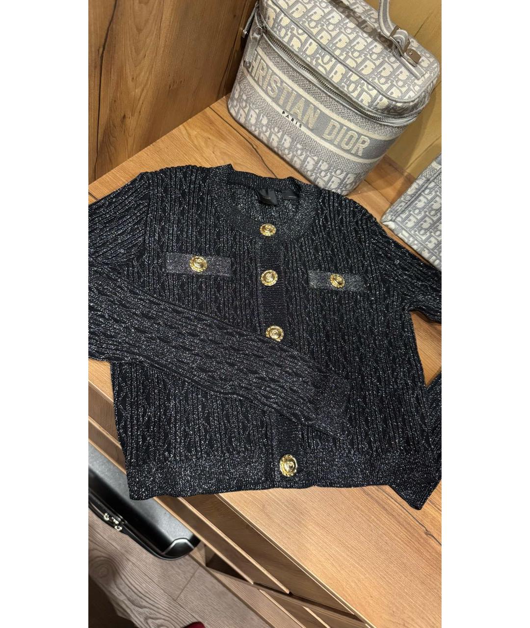 PINKO Черный вискозный кардиган, фото 3