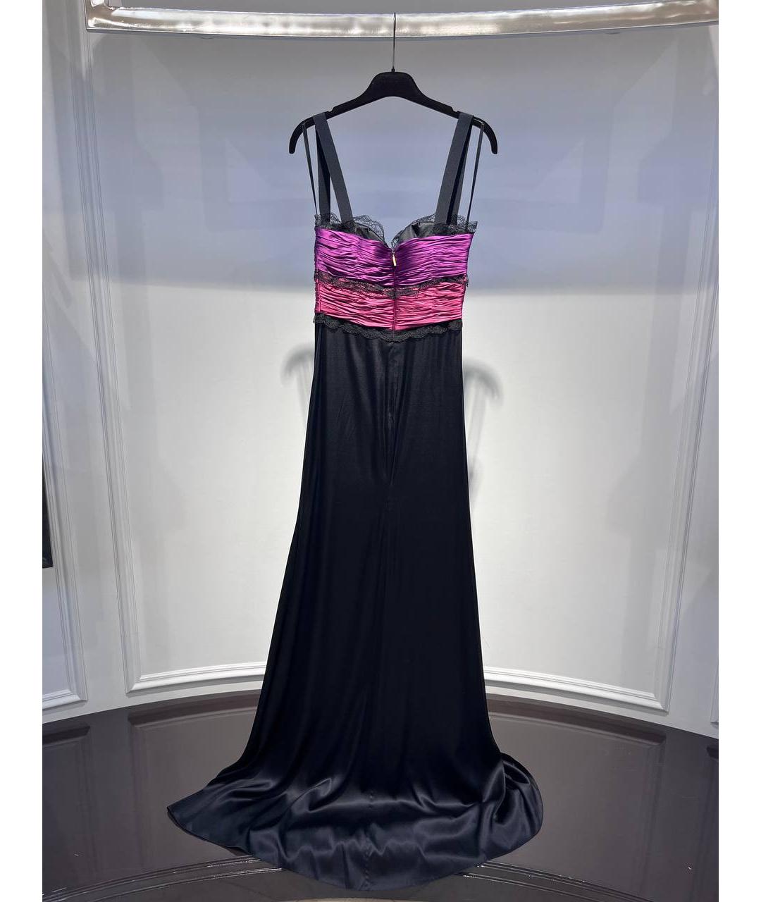 ROBERTO CAVALLI Черное шелковое платье, фото 3