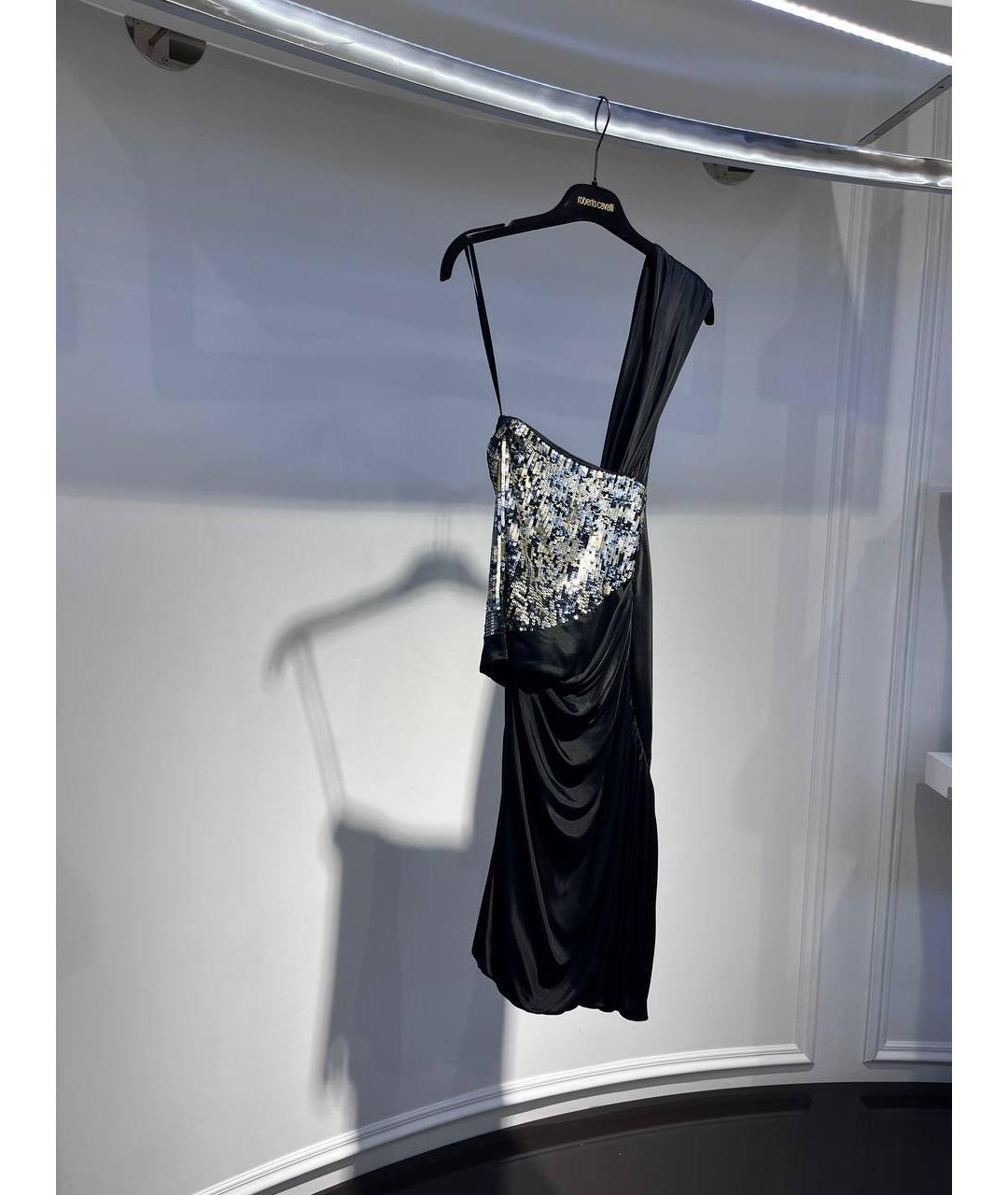 ROBERTO CAVALLI Черное вискозное вечернее платье, фото 2