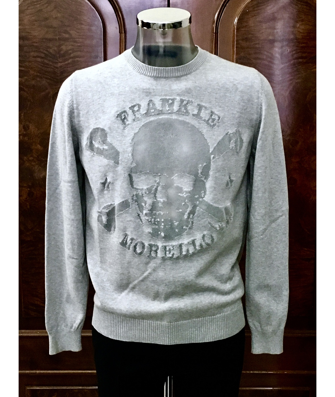 FRANKIE MORELLO Серый хлопковый джемпер / свитер, фото 7