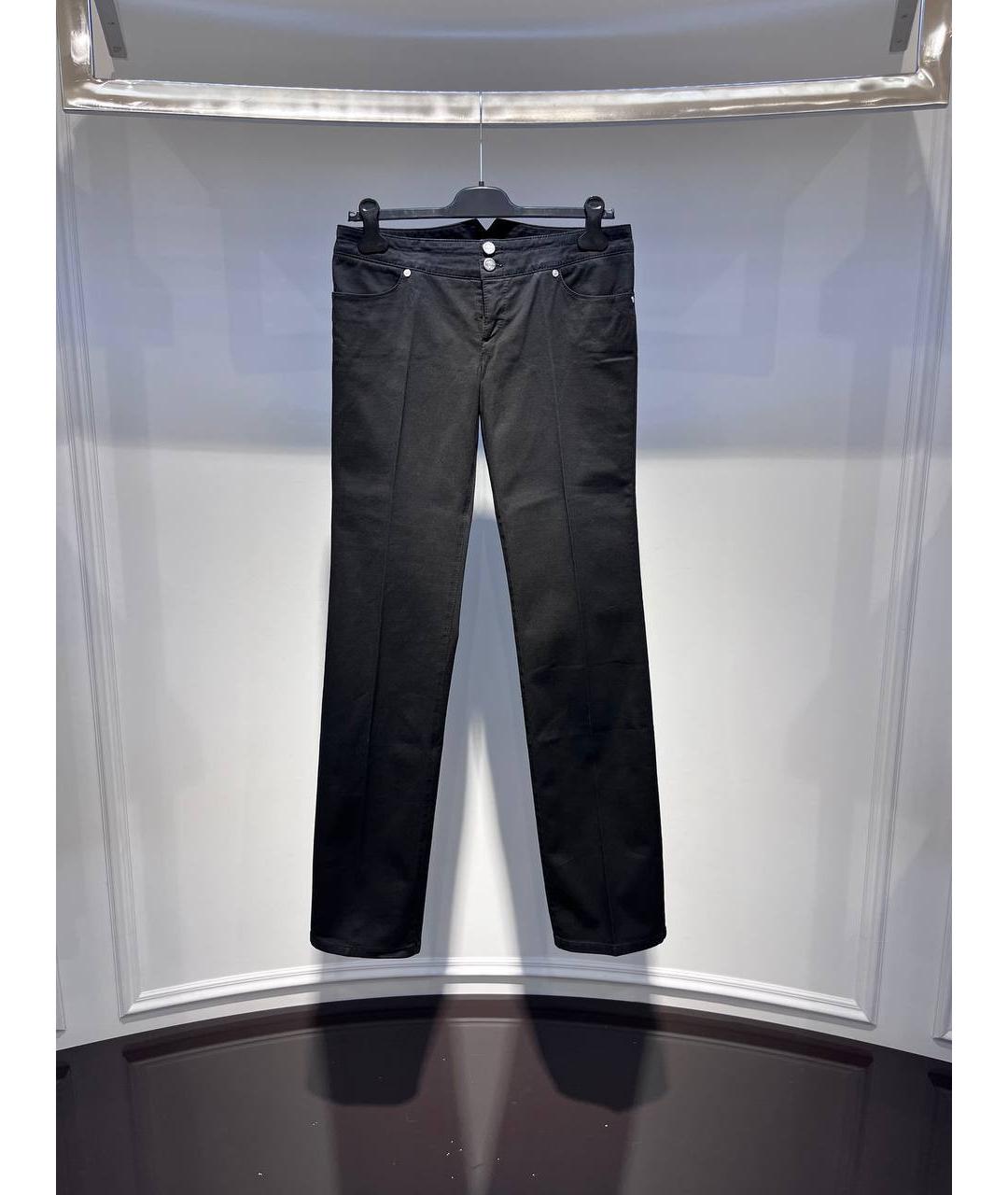 ROBERTO CAVALLI Черные хлопковые прямые джинсы, фото 4