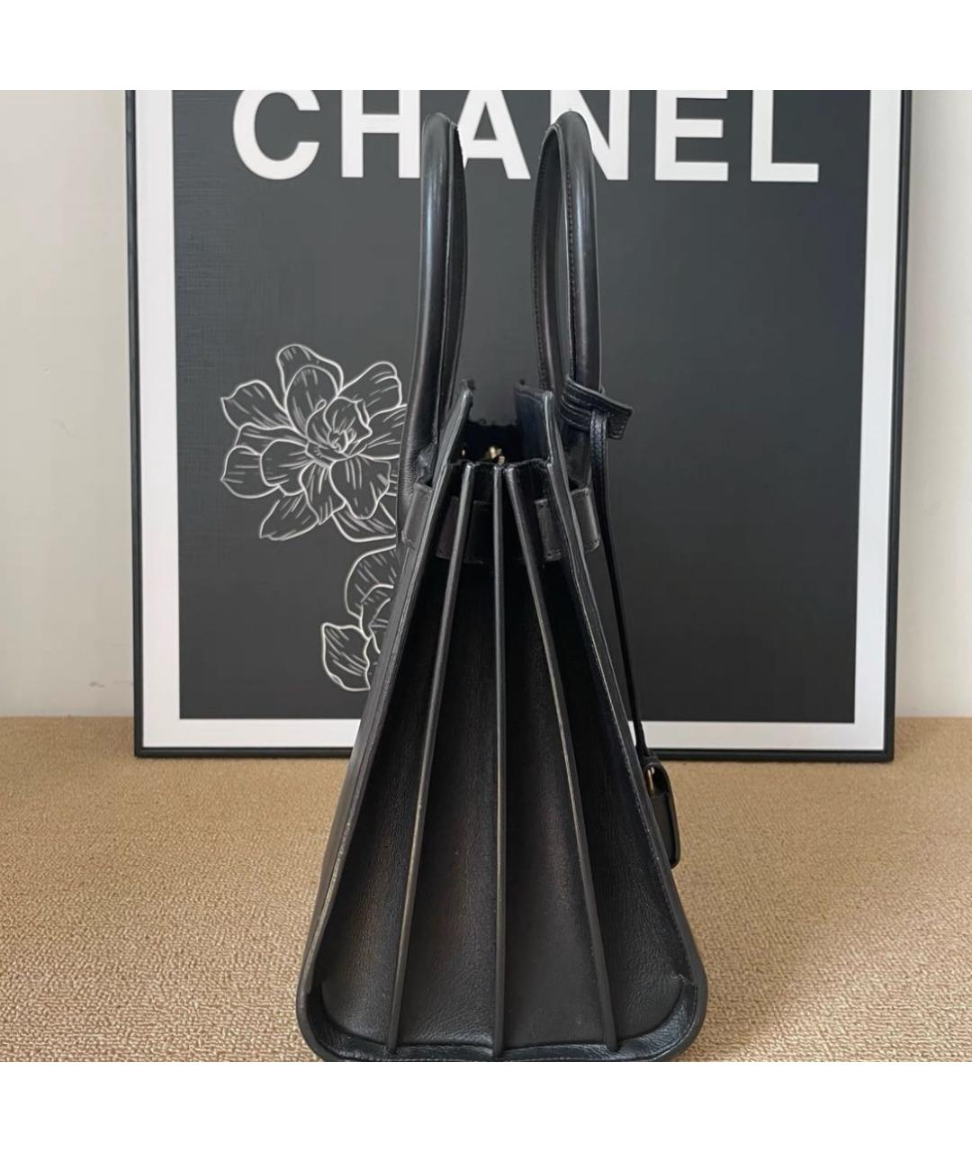 SAINT LAURENT Черная кожаная сумка через плечо, фото 5