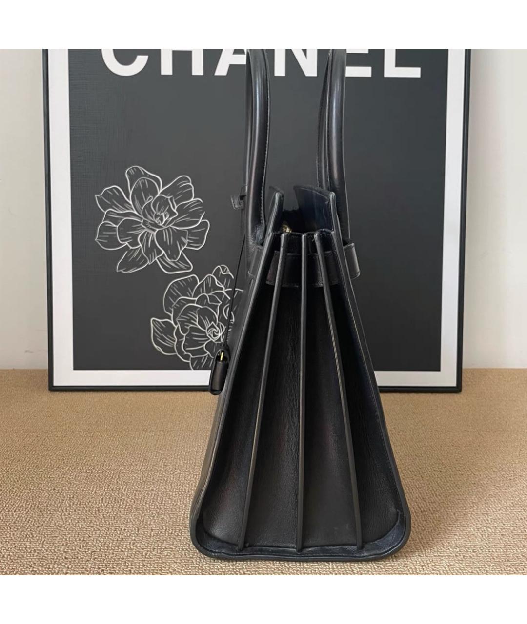 SAINT LAURENT Черная кожаная сумка через плечо, фото 4