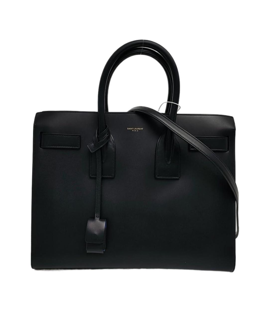 SAINT LAURENT Черная кожаная сумка через плечо, фото 7