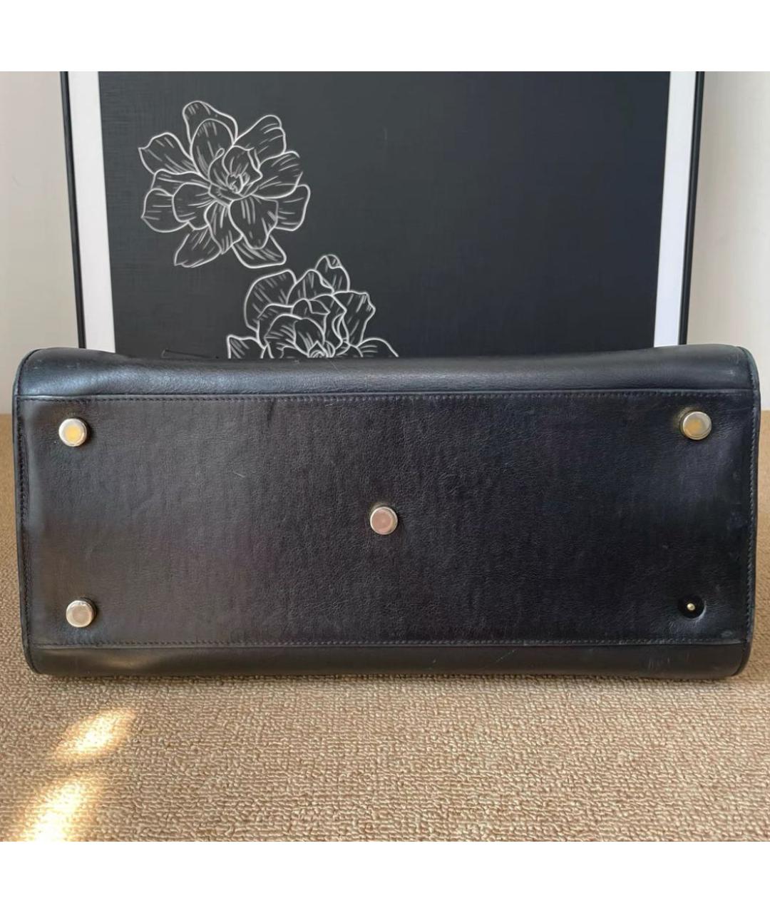 SAINT LAURENT Черная кожаная сумка через плечо, фото 6