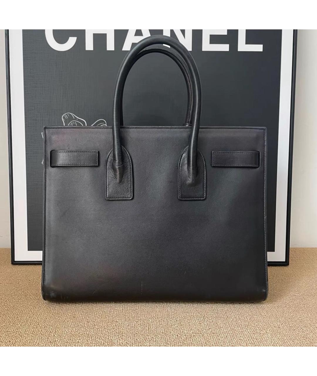 SAINT LAURENT Черная кожаная сумка через плечо, фото 3