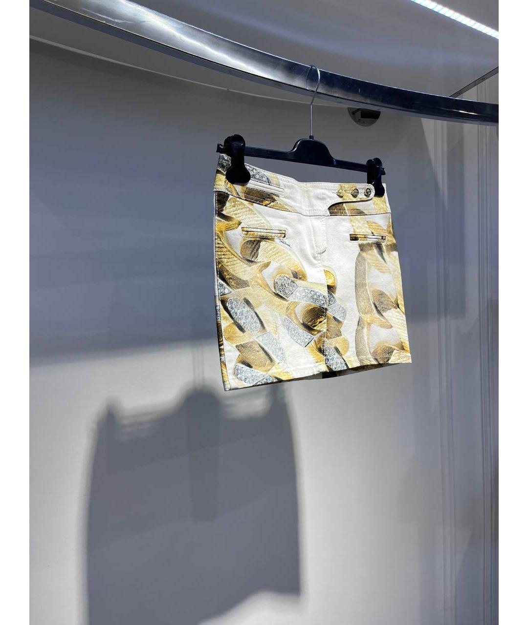 ROBERTO CAVALLI Мульти хлопковая юбка мини, фото 2