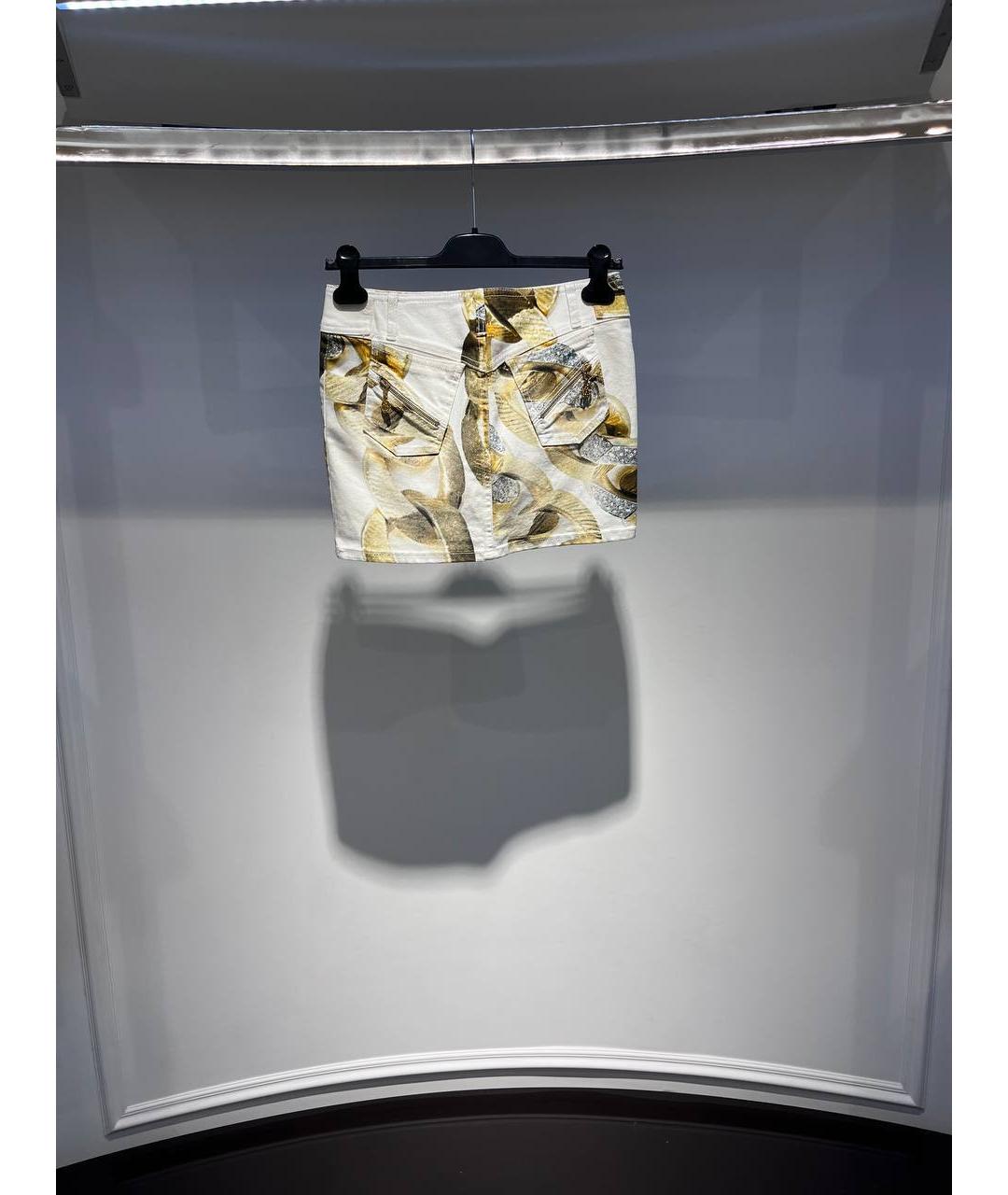 ROBERTO CAVALLI Мульти хлопковая юбка мини, фото 3