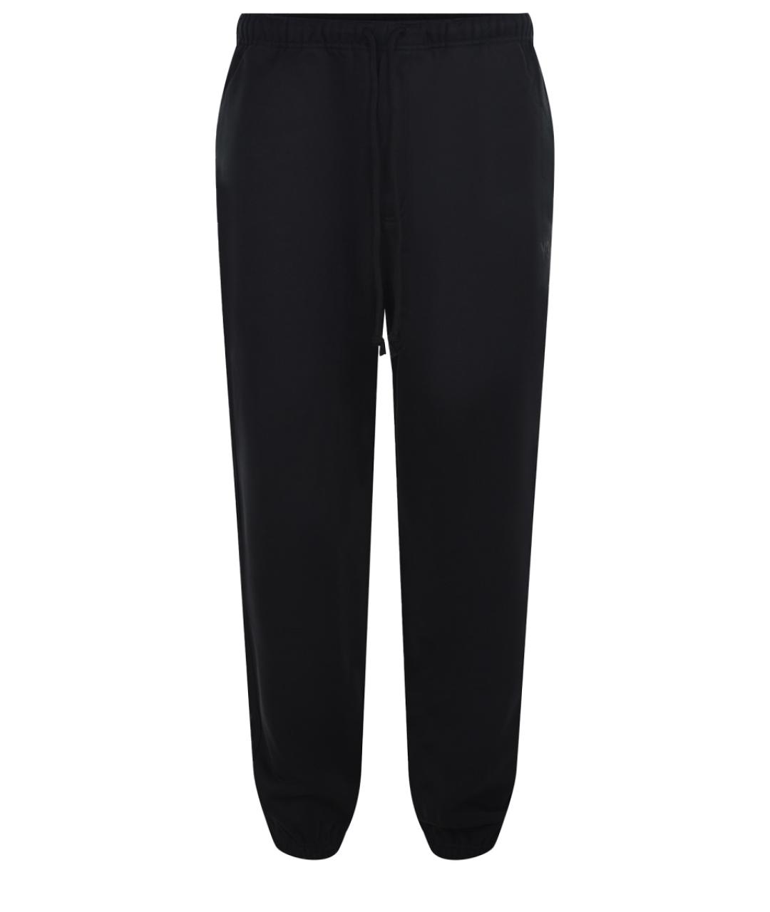 Y-3 Черные хлопковые повседневные брюки, фото 1