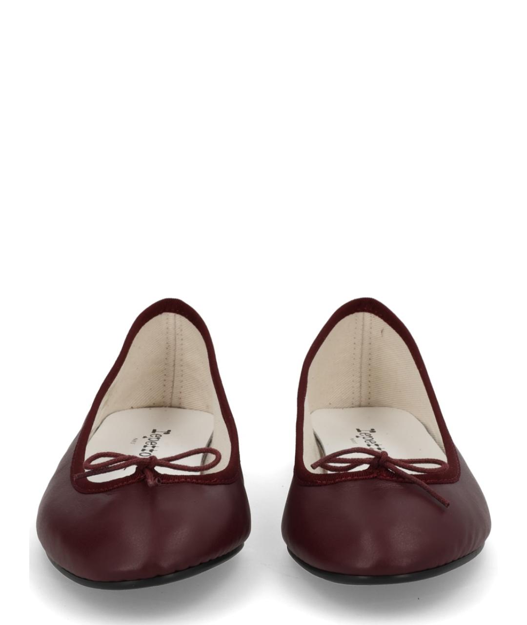 REPETTO Бордовые кожаные балетки, фото 3